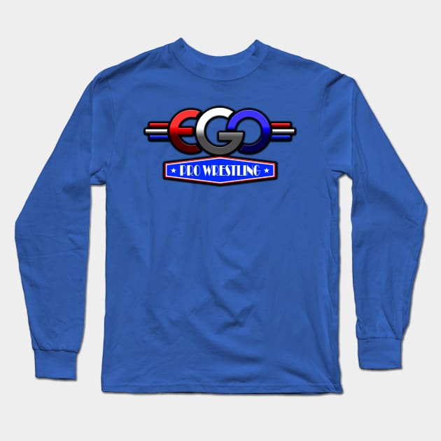 EGO Pro Wrestling - 3rd Logo RWB Long Sleeve T-Shirt by egoprowrestling